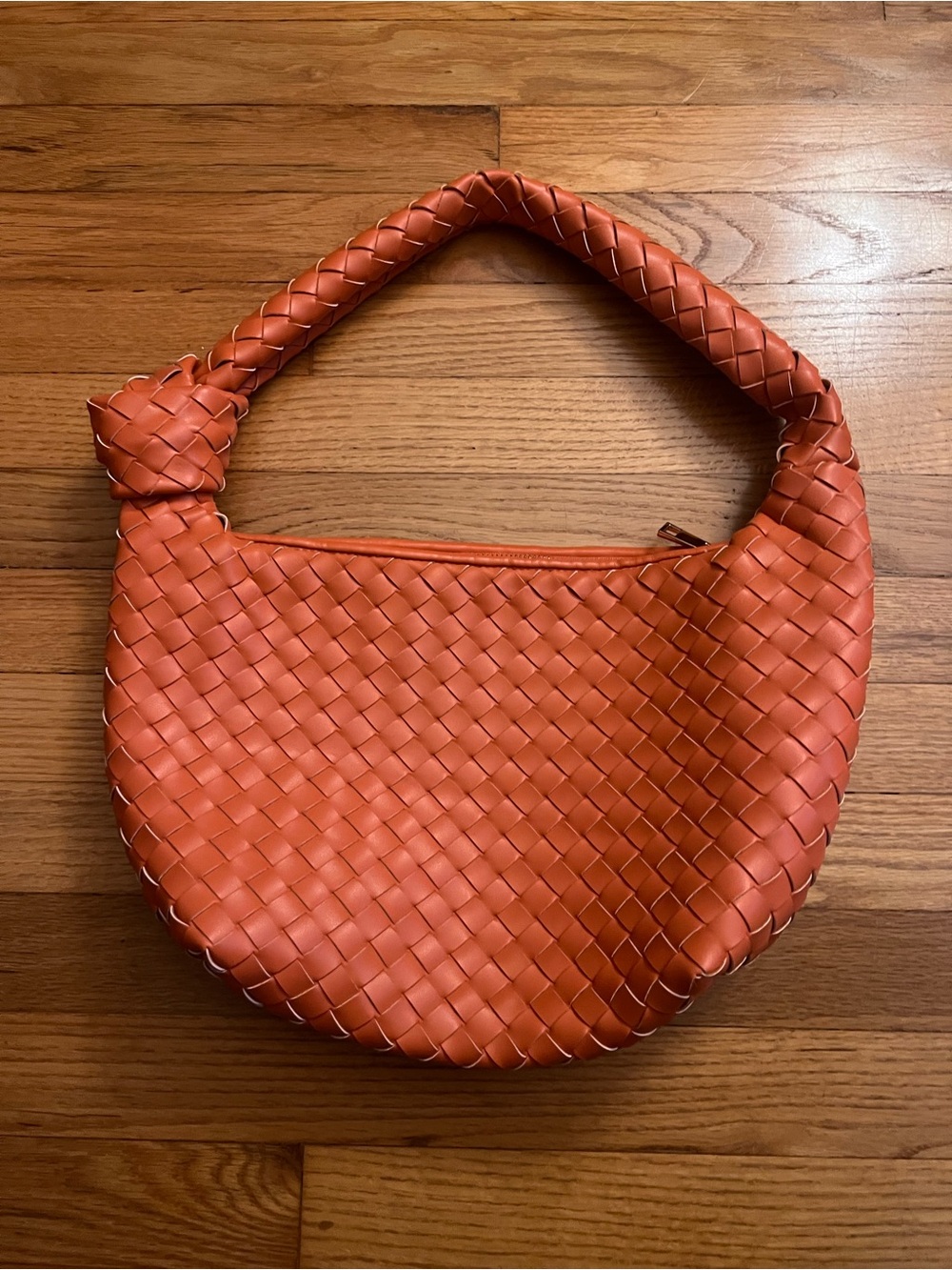 a new day orange woven purse